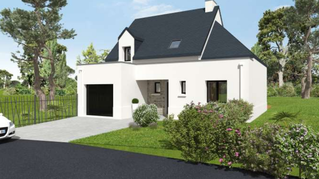 Construction maison toiture  2pans - jardin et terrasse - Saint Suliac capturedu2021-04-0908-49-02
