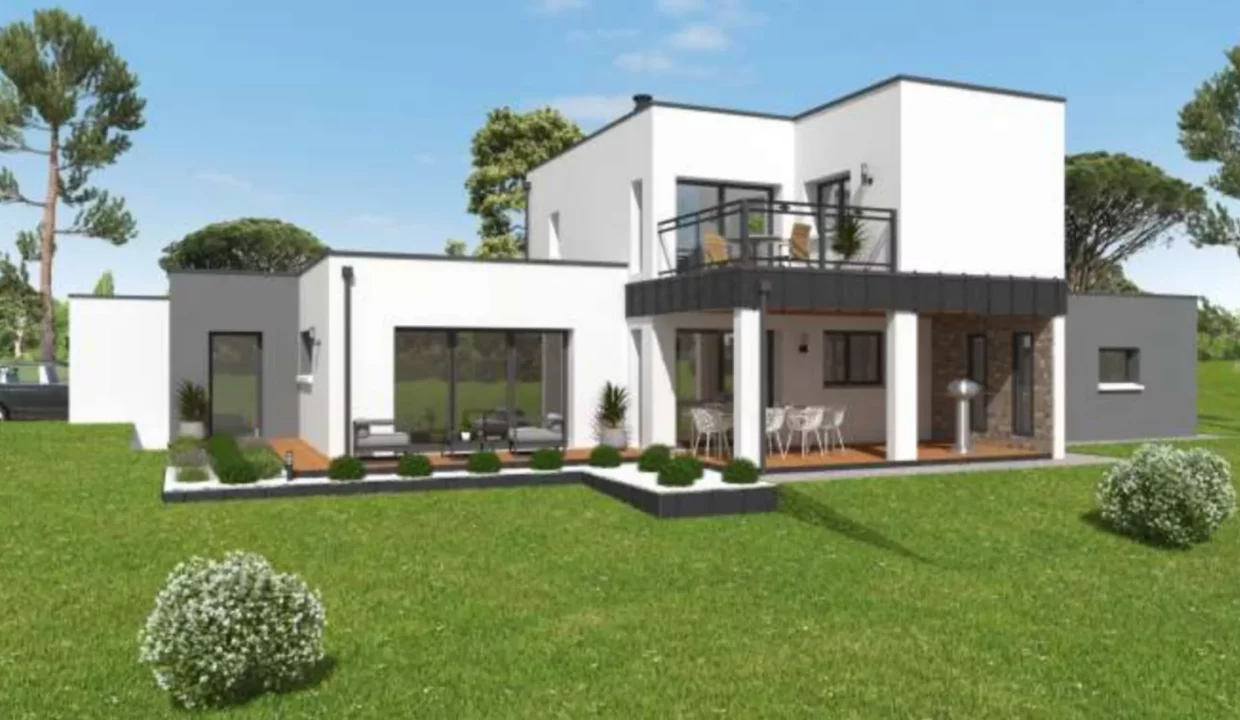 Neology Constructeur De Maison Lamballe Construction Maison Avec Toiture Terrasse Balcon Vu Sur Jardin Binic 1