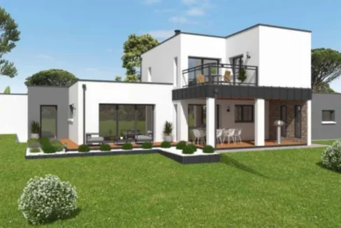 Neology Constructeur De Maison Lamballe Construction Maison Avec Toiture Terrasse Balcon Vu Sur Jardin Binic 1