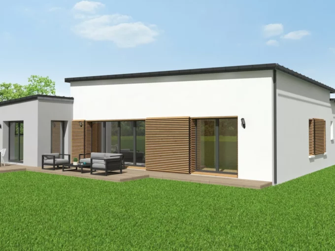 Neology Constructeur De Maison Lamballe Construction Maison Contemporaine De Plain Pied Toit Plat 1