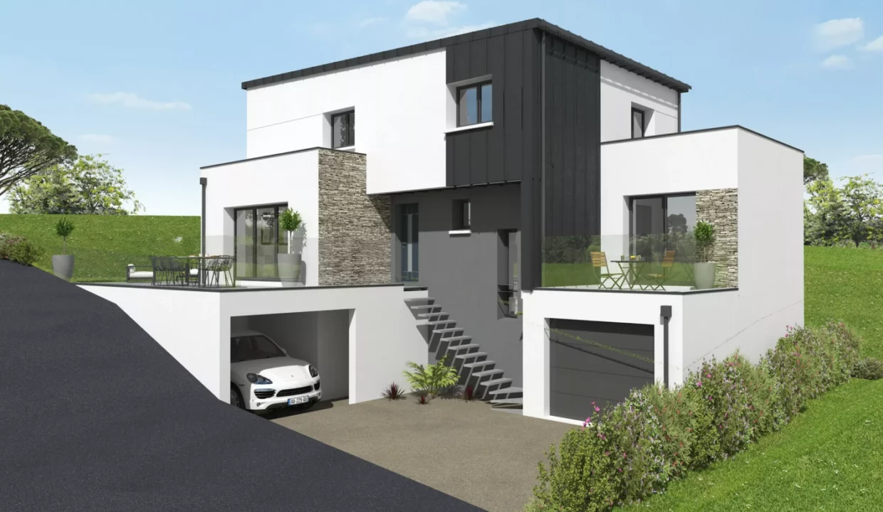 Neology Constructeur De Maison Lamballe Maison Contemporaine Avec Toit Terrasse PLENEUF VAL ANDRE 2