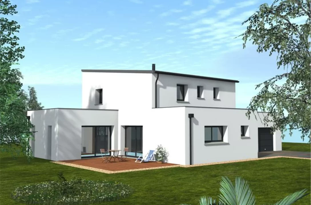 Neology Constructeur De Maison Lamballe Maison D Inspiration Contemporaine Avec Toiture Monopente 1