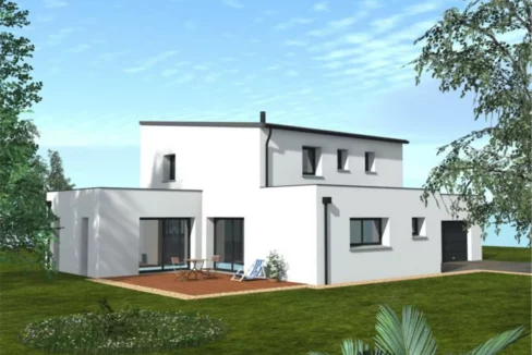 Neology Constructeur De Maison Lamballe Maison D Inspiration Contemporaine Avec Toiture Monopente 1