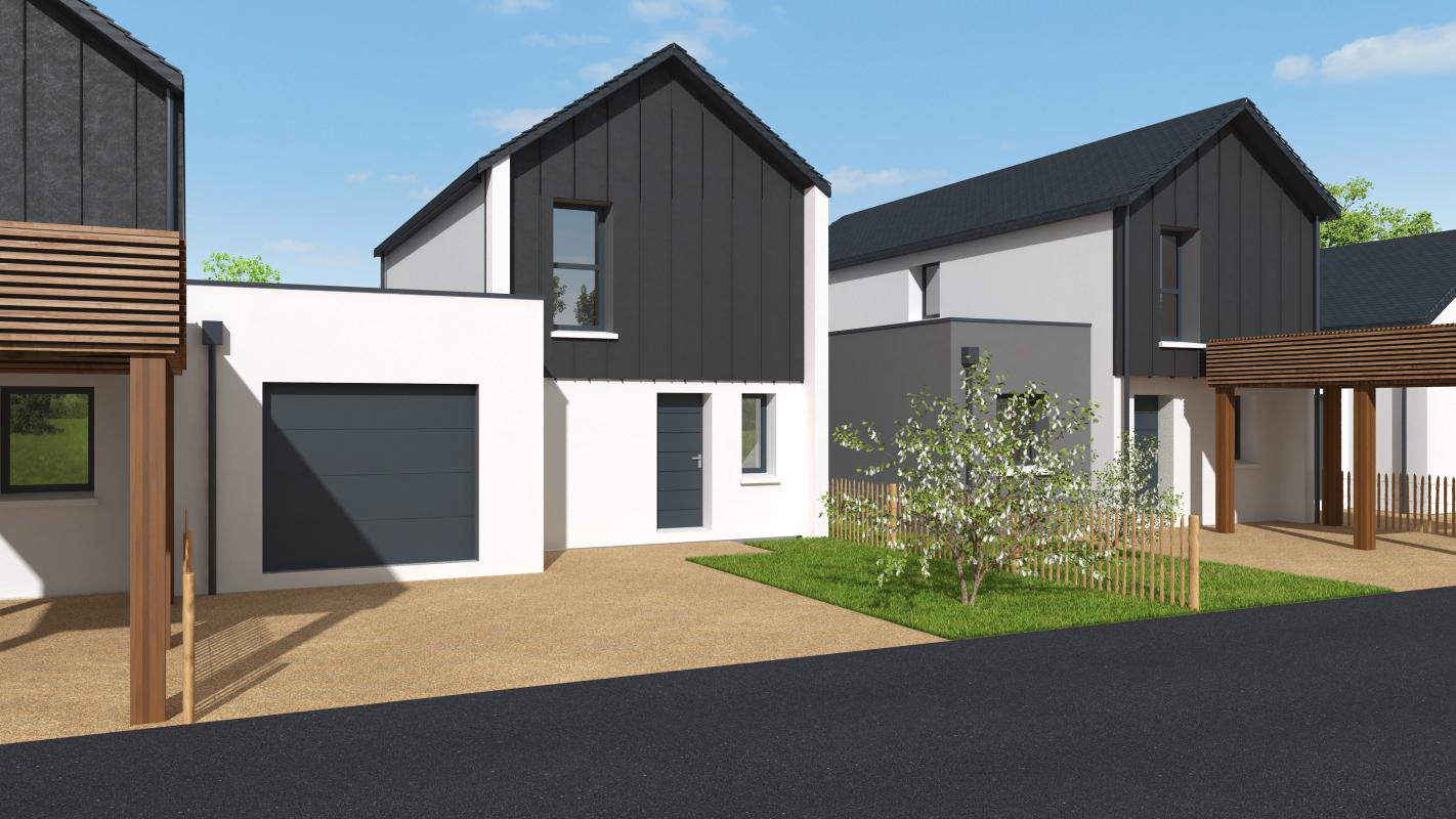 TERRAIN + MAISON A ETAGE AVEC GARAGE – 3 chambres – MATIGNON