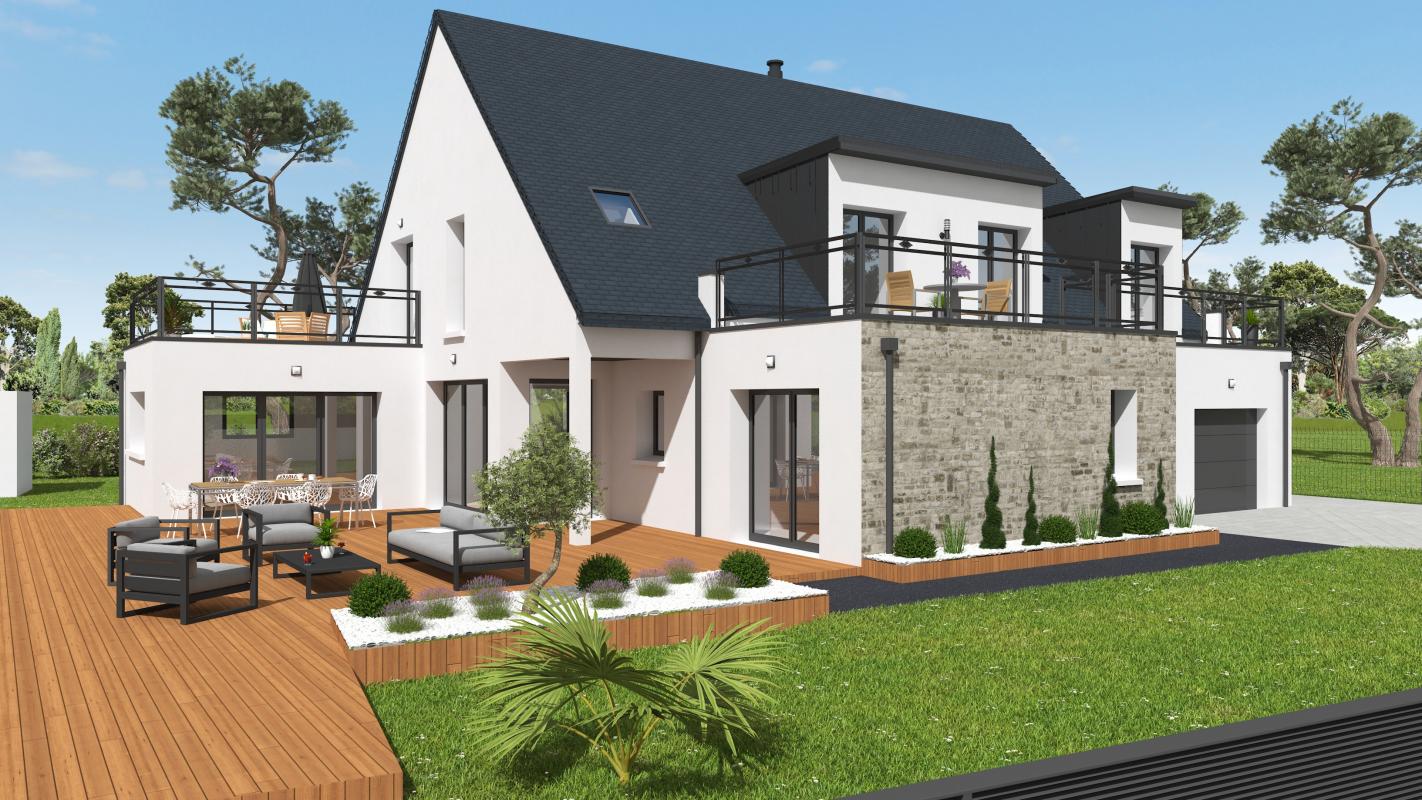 Maison contemporaine à LANGROLAY-SUR-RANCE