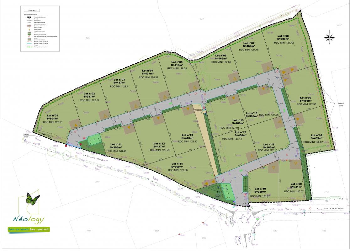 Terrains proche des commerces