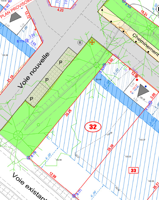 Terrain dans le centre bourg de QUEVERT
